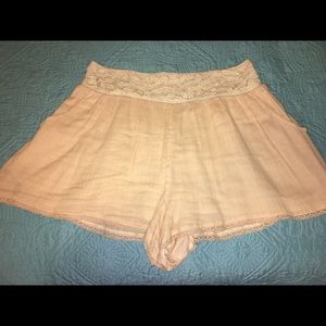 Free People Cream Colored Shorts